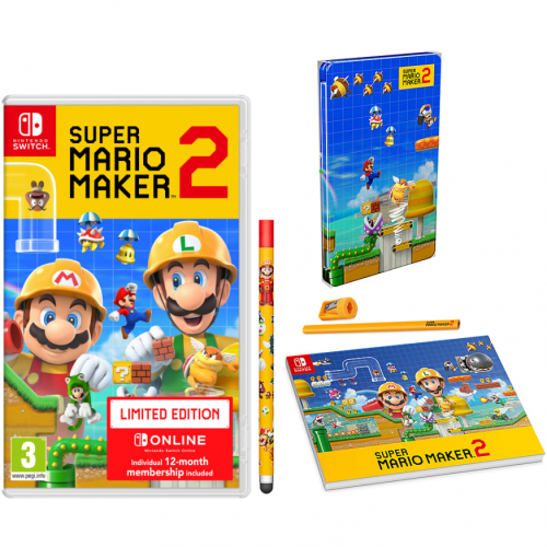 Super Mario Maker 2 Limited Edition (including Steelbook, Stylus, Drawing Pad and Carpenter's Pencil Set)